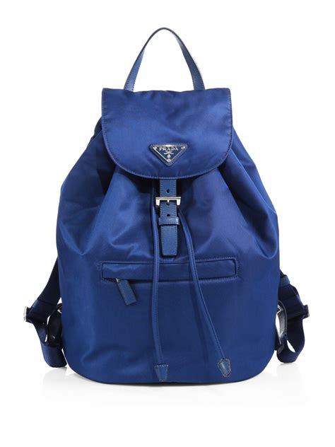 prada vela backpack royal blue|Prada backpack for women.